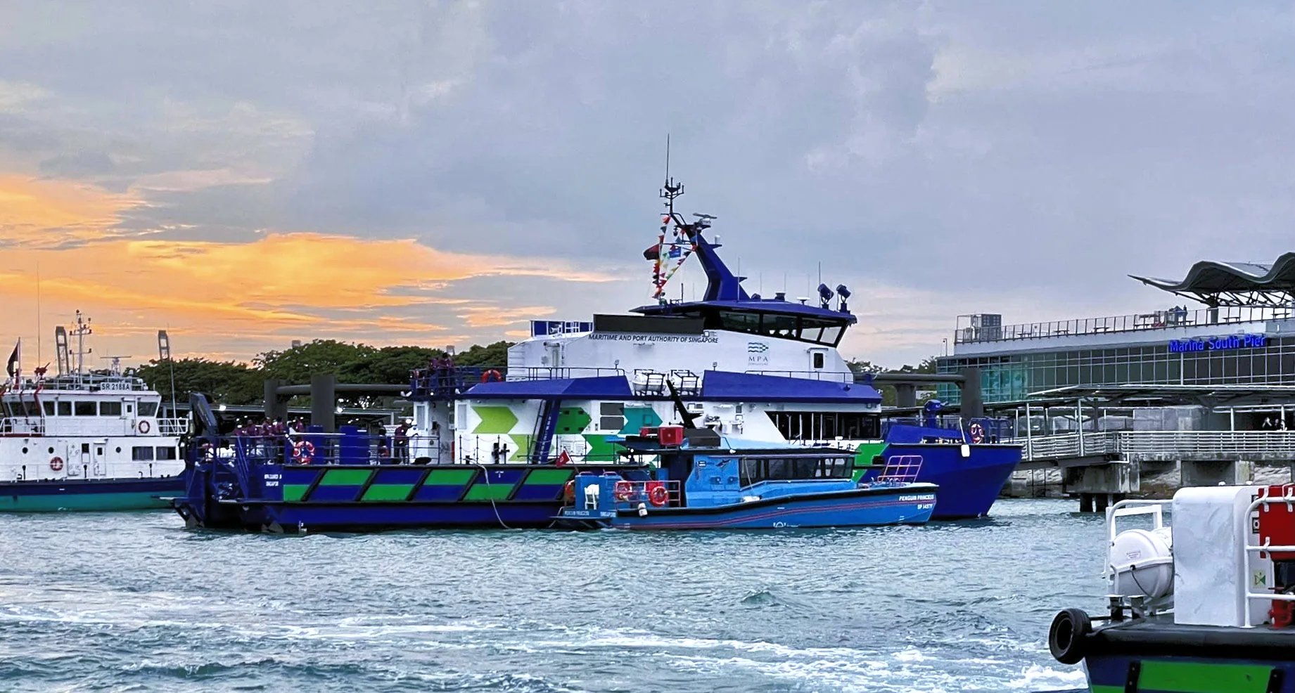 MPA Guardian hybrid-electric patrol craft at Marina South Pier